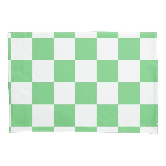 Retro Green Chessboard Checkerboard Tegel Y2K Kussensloop (Voorkant)