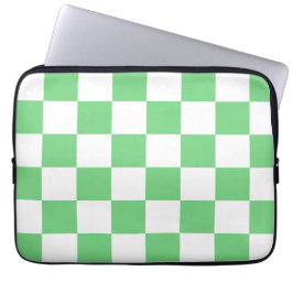 Retro Green Chessboard Checkerboard Tegel Y2K Laptop Sleeve