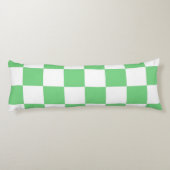 Retro Green Chessboard Checkerboard Tegel Y2K Lichaamskussen (Achterkant)