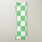 Retro Green Chessboard Checkerboard Tegel Y2K Lichaamskussen (Voorkant Verticaal)