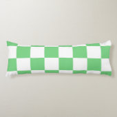 Retro Green Chessboard Checkerboard Tegel Y2K Lichaamskussen (Voorkant)