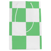 Retro Green Chessboard Checkerboard Tegel Y2K Medium Cadeauzakje (Voorkant)