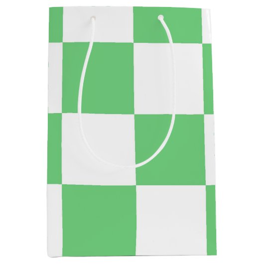Retro Green Chessboard Checkerboard Tegel Y2K Medium Cadeauzakje (Voorkant)