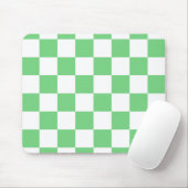 Retro Green Chessboard Checkerboard Tegel Y2K Muismat (Met muis)