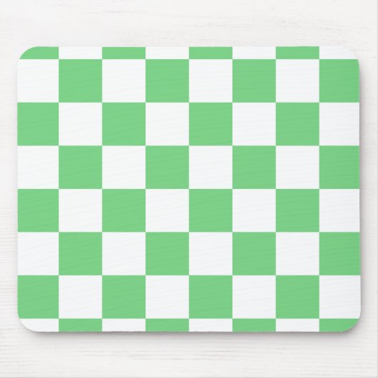 Retro Green Chessboard Checkerboard Tegel Y2K Muismat (Voorkant)