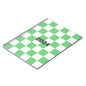 Retro Green Chessboard Checkerboard Tegel Y2K Notitieboek (Linkerzijde)
