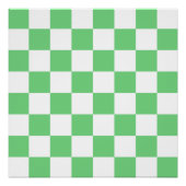 Retro Green Chessboard Checkerboard Tegel Y2K Perfect Poster (Voorkant)