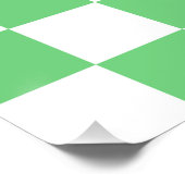 Retro Green Chessboard Checkerboard Tegel Y2K Perfect Poster (Hoek)
