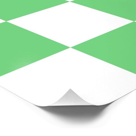 Retro Green Chessboard Checkerboard Tegel Y2K Perfect Poster (Hoek)