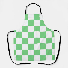 Retro Green Chessboard Checkerboard Tegel Y2K Schort