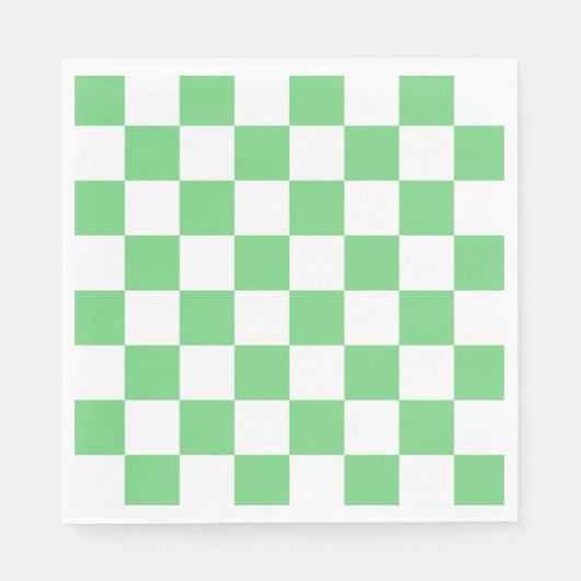 Retro Green Chessboard Checkerboard Tegel Y2K Servet (Voorkant)
