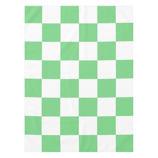 Retro Green Chessboard Checkerboard Tegel Y2K Tafelkleed (Voorkant)