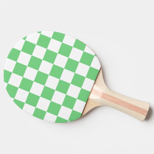 Retro Green Chessboard Checkerboard Tegel Y2K Tafeltennisbatje (Zijkant)