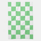 Retro Green Chessboard Checkerboard Tegel Y2K Theedoek (Verticaal)