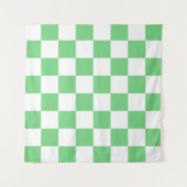 Retro Green Chessboard Checkerboard Tegel Y2K Wandkleed (Voorkant (horizontaal))