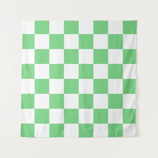 Retro Green Chessboard Checkerboard Tegel Y2K Wandkleed (Voorkant (horizontaal))