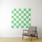 Retro Green Chessboard Checkerboard Tegel Y2K Wandkleed (In Situ (horizontaal))