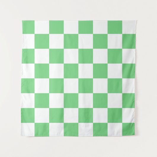 Retro Green Chessboard Checkerboard Tegel Y2K Wandkleed (Voorkant)