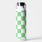 Retro Green Chessboard Checkerboard Tegel Y2K Waterfles (Voorkant)