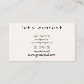 Retro Green Cream Wavy Stripes Trendy Boho Visitekaartje (Achterkant)