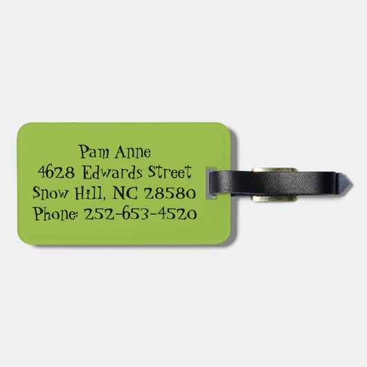 Retro Green Diamonds & Starbursts Bagagelabel (Achterkant horizontaal)