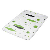 Retro Green Diamonds & Starbursts Bath Mat (Gekanteld)