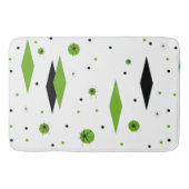 Retro Green Diamonds & Starbursts Bath Mat (Voorkant)