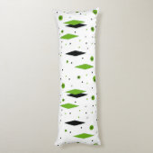 Retro Green Diamonds & Starbursts Body Pillow Lichaamskussen (Achterkant (Verticaal))