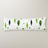 Retro Green Diamonds & Starbursts Body Pillow Lichaamskussen (Voorkant)