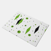Retro Green Diamonds & Starbursts deurmat (Schuin)