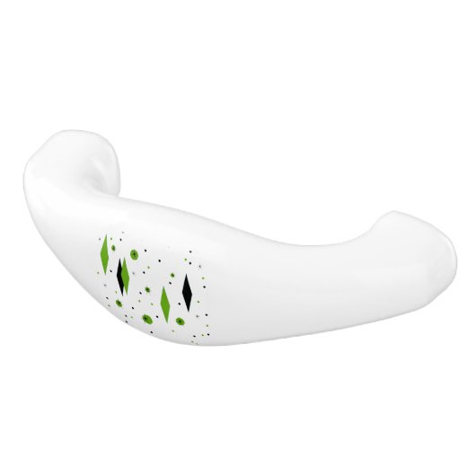 Retro Green Diamonds & Starbursts Drawer Pull Keramische Ladegreep (Gekanteld)