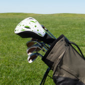 Retro Green Diamonds & Starbursts Driver Hoesje Golfheadcover (Insitu)