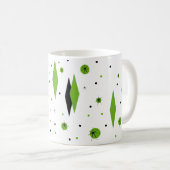 Retro Green Diamonds & Starbursts Mok (Voorkant rechts)