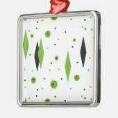 Retro Green Diamonds & Starbursts Ornament (Links)
