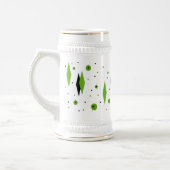 Retro Green Diamonds & Starbursts Stein Bierpul (Links)