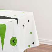 Retro Green Diamonds & Starbursts Tablecloth Tafelkleed (Voorbeeld)