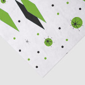 Retro Green Diamonds & Starbursts-weefselpapier Tissuepapier (Detail)