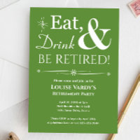 Retro Green Eat Drink en worden met pensioen