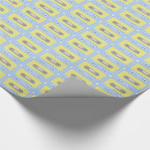 Retro Green en Blue Cassettebandje Pattern Cadeaupapier (Hoek)