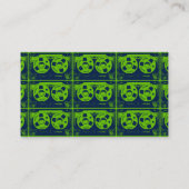 Retro Green en Blue Cassettebandje Visitekaartje (Achterkant)