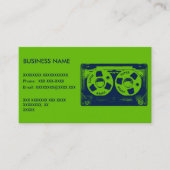 Retro Green en Blue Cassettebandje Visitekaartje (Voorkant)