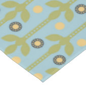 Retro Green en Blue Cute Folksy Floral Pattern Tafelkleed (Gekanteld)