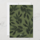 Retro Green en Cream Arch met Pine Branch Foto Feestdagenkaart (Achterkant)