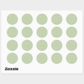 Retro Green en Melon Polka Dot Ronde Sticker (Vel)