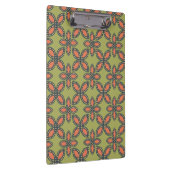 Retro Green en Oranje Abstract Floral Pattern Klembord (Rechts)