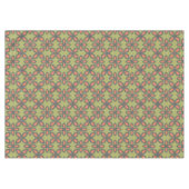 Retro Green en Oranje Abstract Floral Pattern Tafelkleed (Voorkant (Horizontaal))