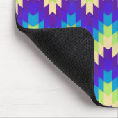 Retro Green en Paars Wacky Geometric Pattern Muismat (Hoek)