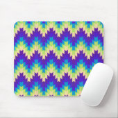 Retro Green en Paars Wacky Geometric Pattern Muismat (Met muis)