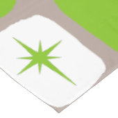 Retro Green en White Starbursts Tablecloth Tafelkleed (Gekanteld)