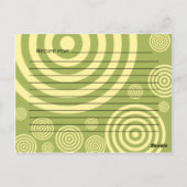 Retro Green en Yellow Circles Recipcard Briefkaart (Achterkant)